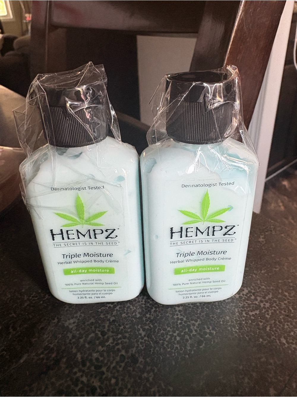 Hempz Triple Moisture Herbal Whipped Body Crème - Mint Green with Black Cap